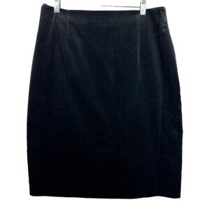 Vtg Dividends Pencil Skirt 33" Waist Blk Cotton Velvet Lined Career Party Formal